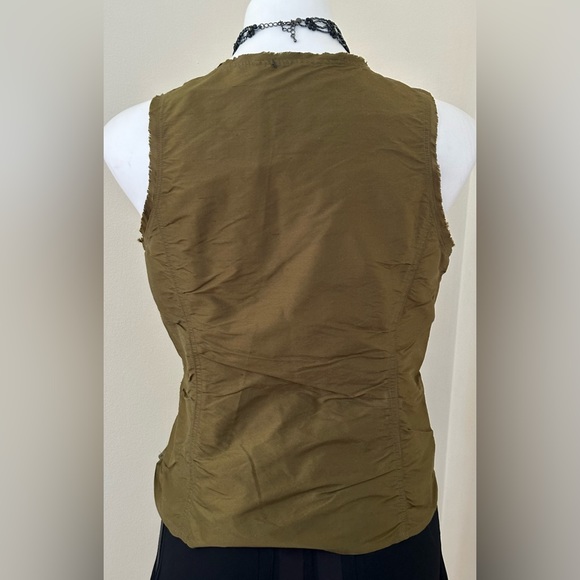 Areli Collection Herms NWT Vertgrn Green  Zipper Closure On Side Sz 8 100% Silk. - Picture 6 of 11